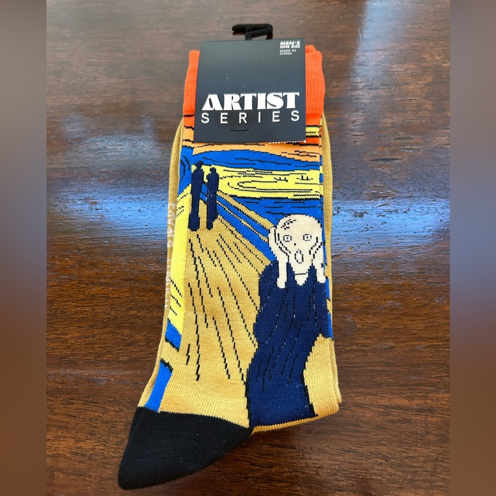 Artist Series 'The Scream' Socks Edward Munch NWT